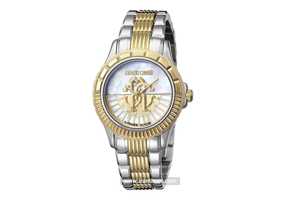 ساعت مچی زنانه روبرتو کاوالی‬‎ مدل RV2L014M0101 ساعتی دارای روکش رنگ پی وی دی (PVD) دارای طراحی زیبا